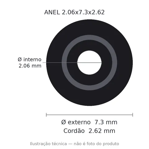 Anel 2103 2,06x7,3x2,62