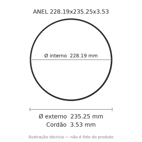 Anel 2270M- 228,19x235,25x3,53 Viton