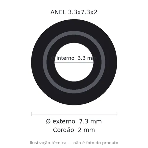 Anel 7808 3,3x7,3x2