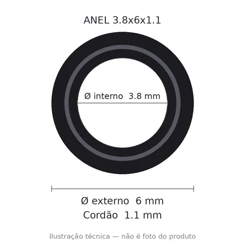 Anel 7526 3,8x6x1,1