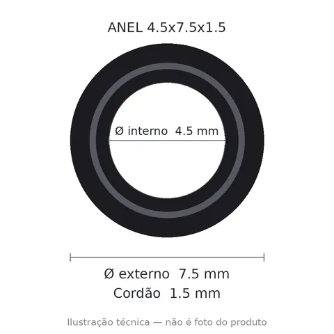 Anel 7043 4,5x7,5x1,5