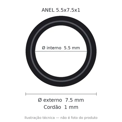 Anel 7831 5,5x7,5x1