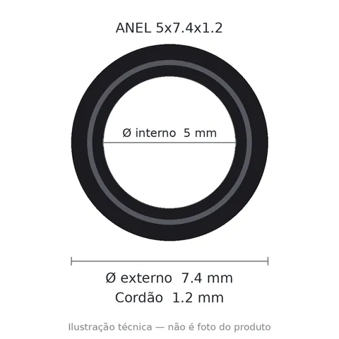 Anel 7624 5x7,4x1,2