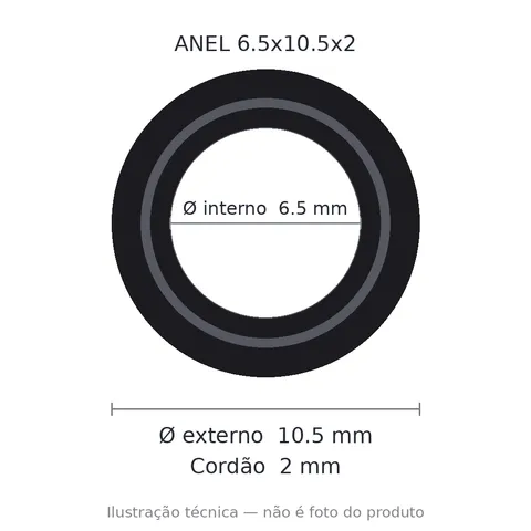 Anel 7502 6,5x10,5x2