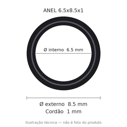 Anel 7688 6,5x8,5x1