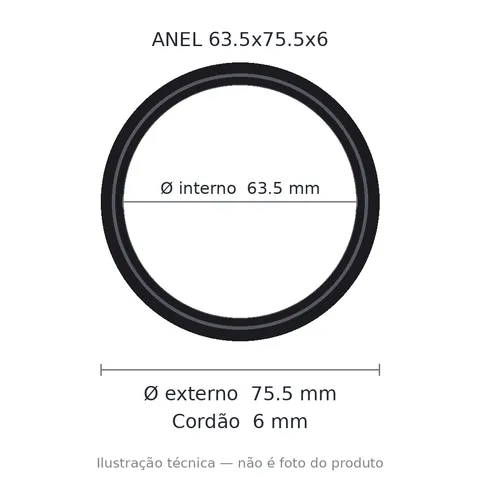 Anel 7072 63,5x75,5x6