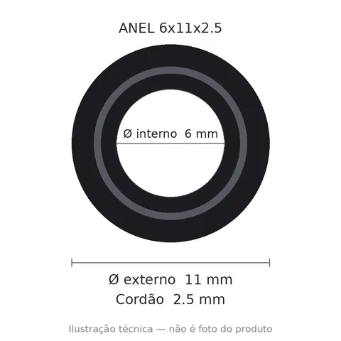 Anel 7140 6x11x2,5