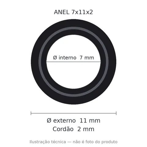 Anel 7536 7x11x2