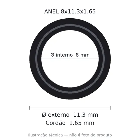 Anel 7365 8x11,3x1,65
