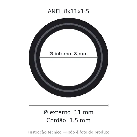 Anel 7604 8x11x1,5