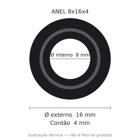 Anel 7064 8x16x4