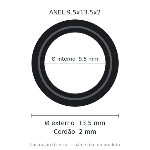 Anel 7491 9,5x13,5x2