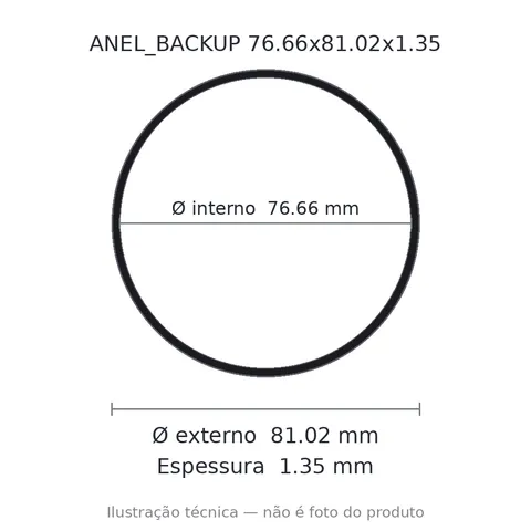 Anel Backup 76,66x81,02x1,35
