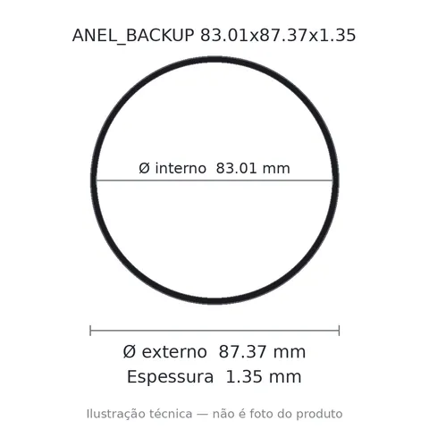 Anel Backup 83,01x87,37x1,35