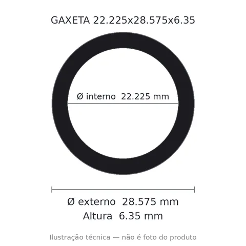 Gaxeta - 22,225x28,575x6,35 6156