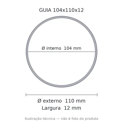 Guia Nylon 104x110x12 7