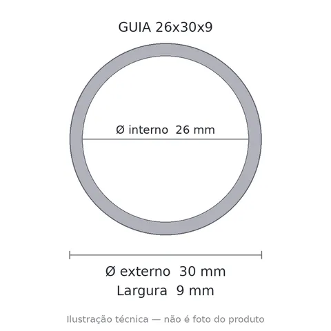 Guia Nylon 26x30x9 5