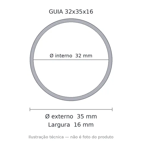 Guia Nylon 32x35x16