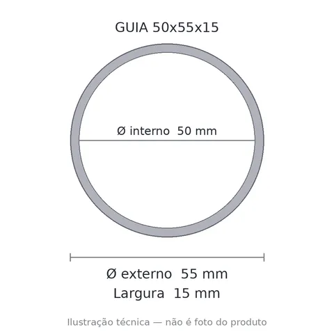 Guia Nylon 50x55x15
