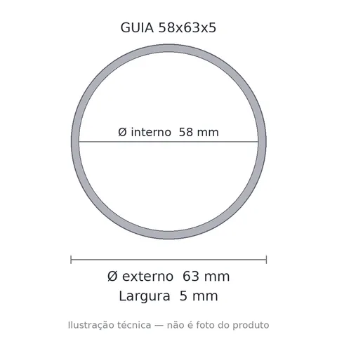 Guia Nylon 58x63x5 5