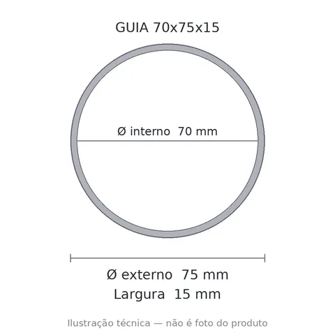 Guia Nylon 70x75x15