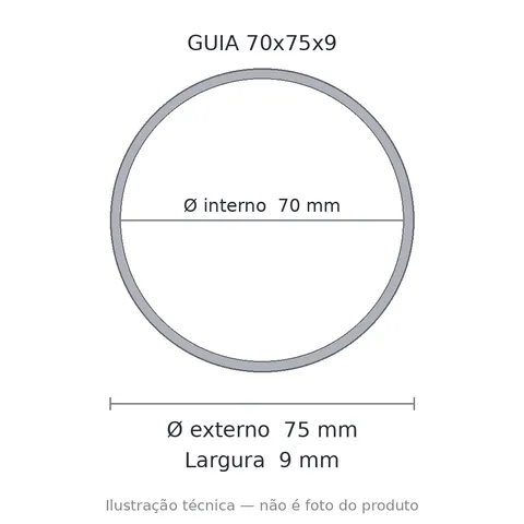 Guia Nylon 70x75x9 5