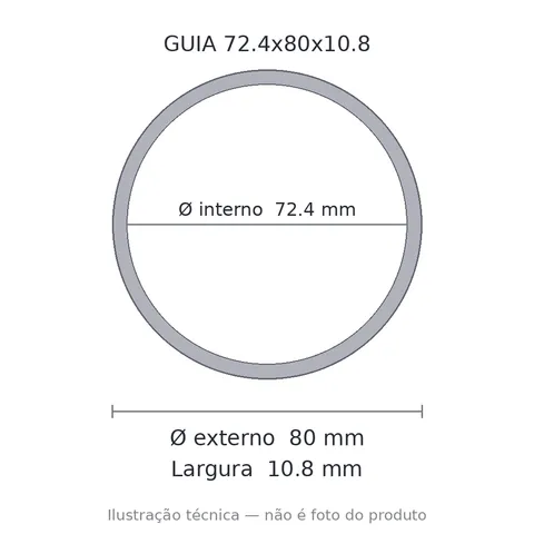 Guia Nylon em T 72,4x80x10,8