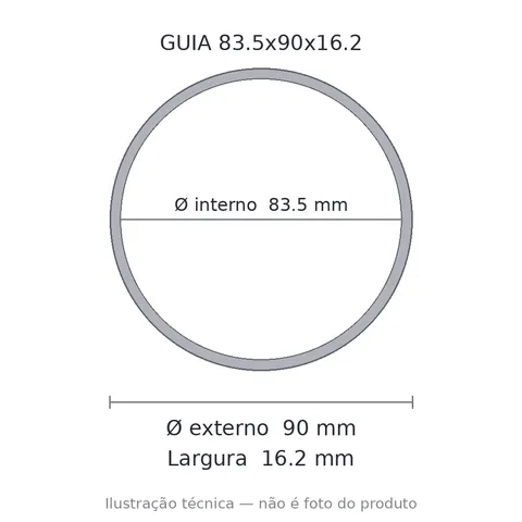 Guia Nylon em T 83,5x90x16,2