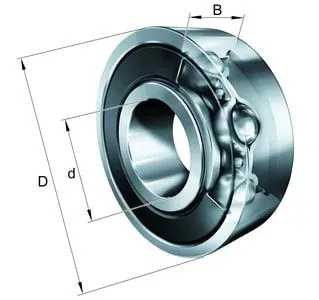 Rolamento Radial Esfera Fixo FAG 6201-2RSR-CO7-C3