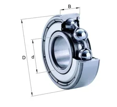 Rolamento Radial Esfera Fixo FAG 6008-2Z