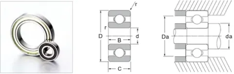Rolamento Radial Esfera Fixo HCH 6904 2RS C3
