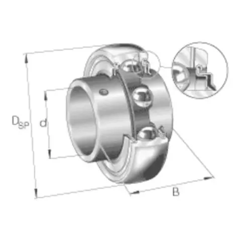 Rolamento Radial Esfera Fixo FK UC205-14