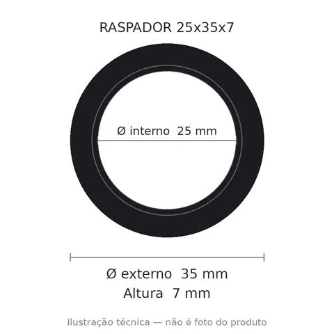 Raspador C Carcaca 25x35x7 10 Gae-pu 25x35x7