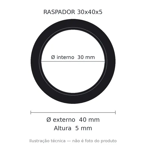 Raspador C Carcaca 30x40x5 8 Gae-pu 30x40x5