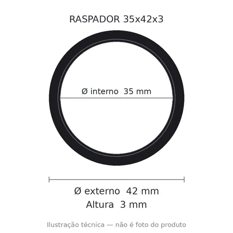 Raspador C Carcaca Ga-nbr Motor Danfoss 35x42x3 5
