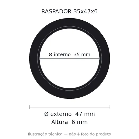 Raspador C Carcaca Gag-nbr 35x47x6 5