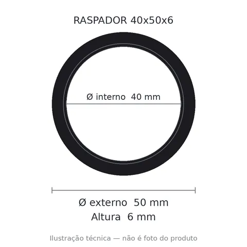 Raspador C Carcaca 40x50x6 50 10 Gae-nbr 40x50x6 5
