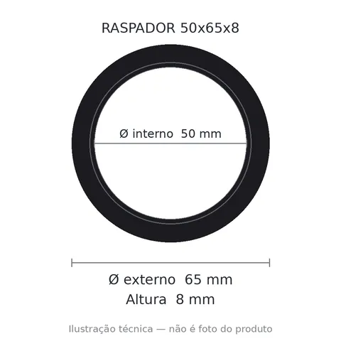 Raspador C Carcaca Ga-pu 50x65x8