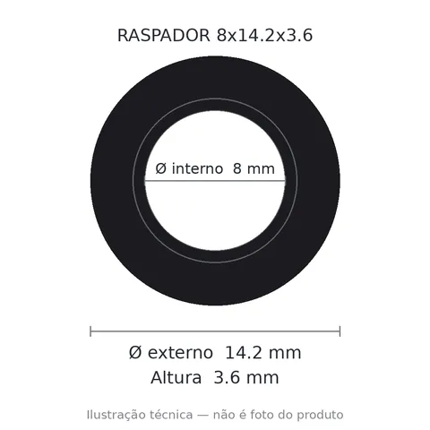 Raspador Pneumatico Seriemini ISO(6301) 8x14,2x3,6