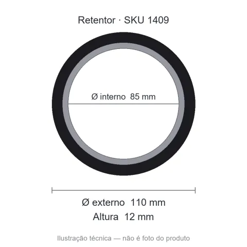 Retentor 85 mm x 110 mm x 12 mm TECH 85x110x12 BRG