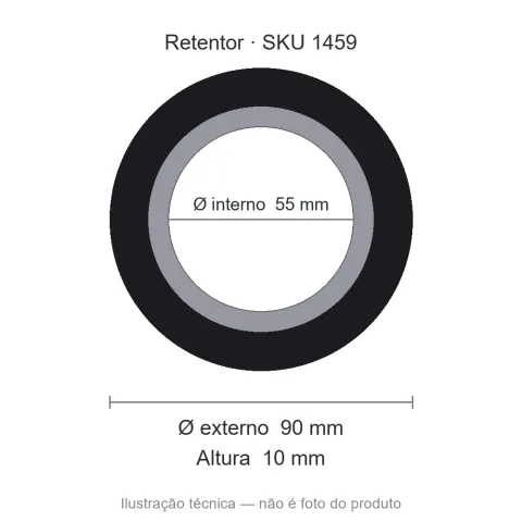 Retentor 55 mm x 90 mm x 10 mm TECH 55x90x10 BRG