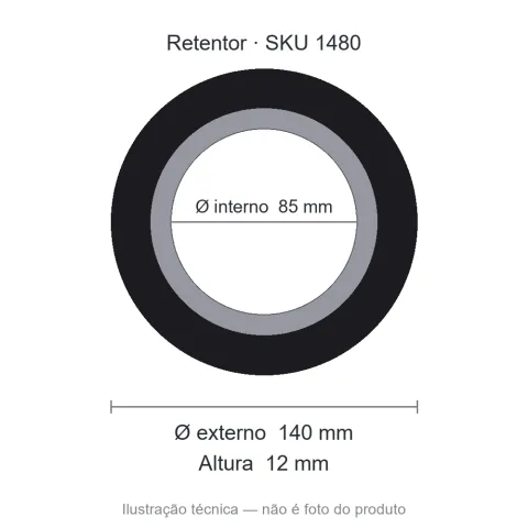 Retentor 85 mm x 140 mm x 12 mm SKF 85x140x12 BRG 38637
