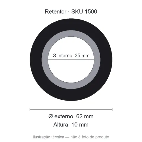 Retentor 35 mm x 62 mm x 10 mm ARCA 35x62x10 -01949BR