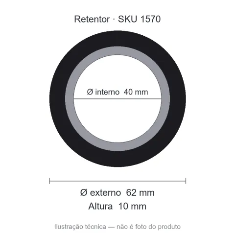 Retentor 40 mm x 62 mm x 10 mm - 40x62x10 50690