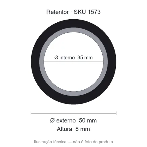 Retentor 35 mm x 50 mm x 8 mm TECH 35x50x8 BRGF