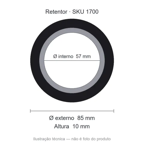 Retentor 57 mm x 85 mm x 10 mm TECH 57x85x10 BRG