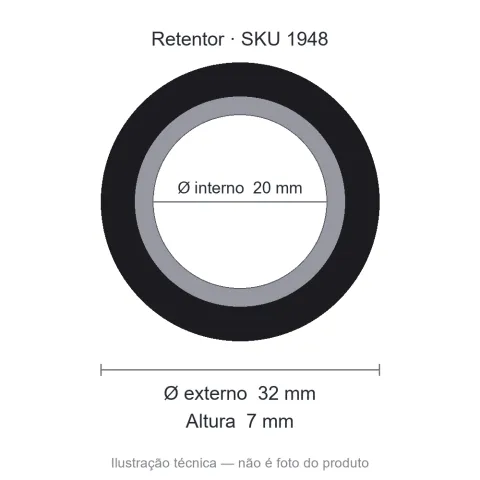Retentor Automotivo 20 mm x 32 mm x 7 mm ARCA 20x32x7 00953 BR