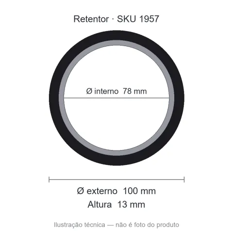 Retentor 78 mm x 100 mm x 13 mm SAV 78x100x13 10008