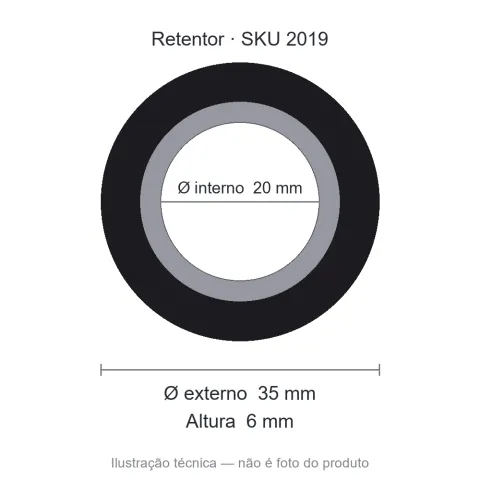Retentor 20 mm x 35 mm x 6 mm SAV 20x35x6 5612