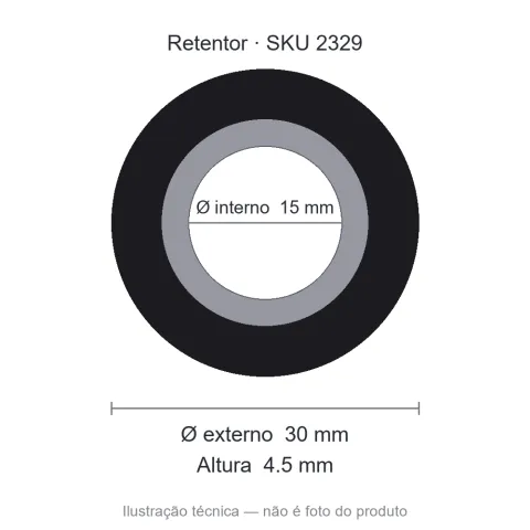 Retentor 15 mm x 30 mm x 4,5 mm SAV 15x30x4,50 6231